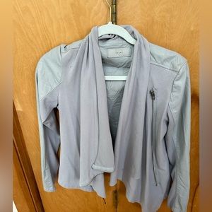 Blank NYC gray leather / fabric jacket